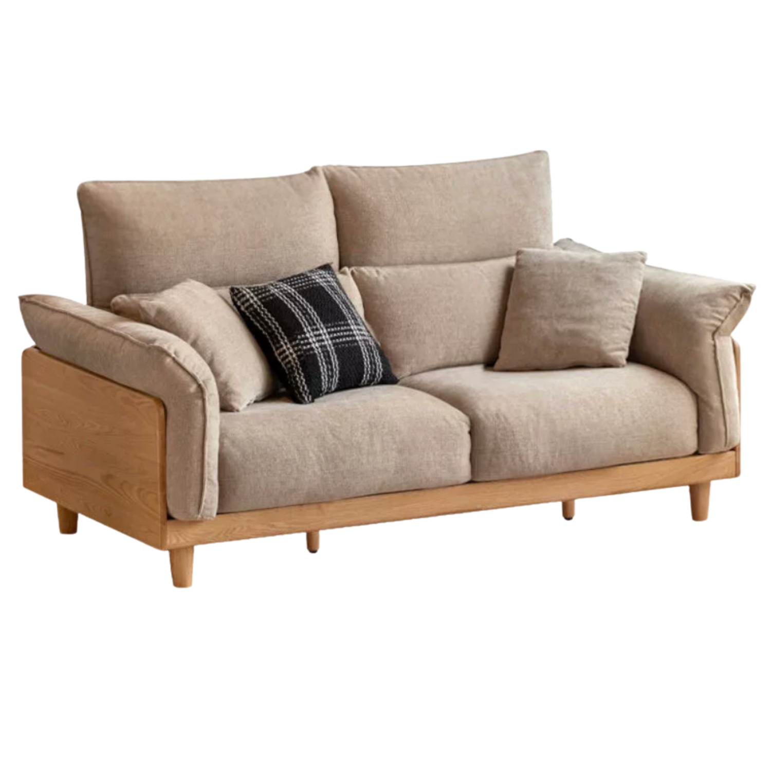 Oak, Ash Solid Wood high-back sofa