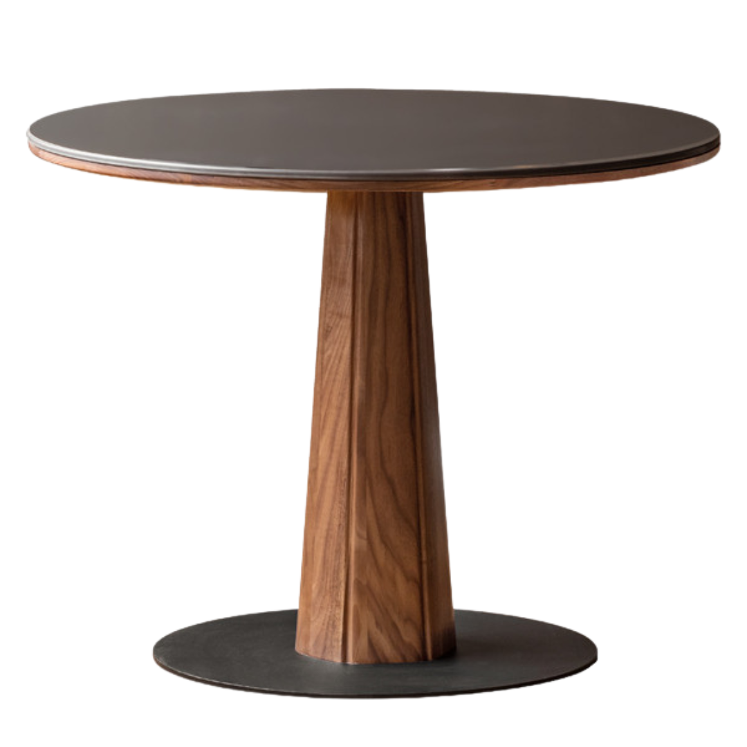 Black Walnut Solid Wood Round Dining Table