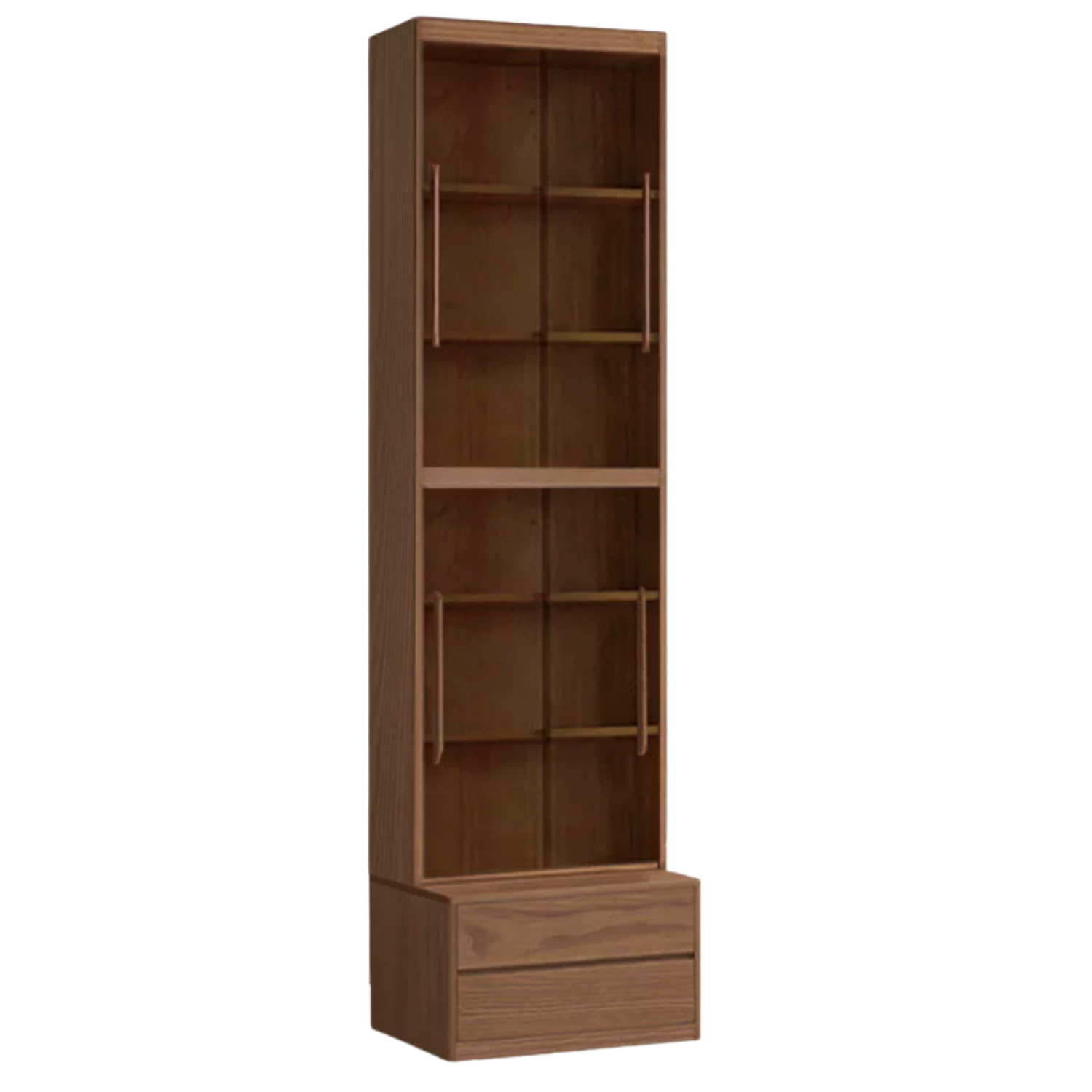 Sandalwood, Oak, Golden Pearwood, Ash Solid Wood Combination Bookcase