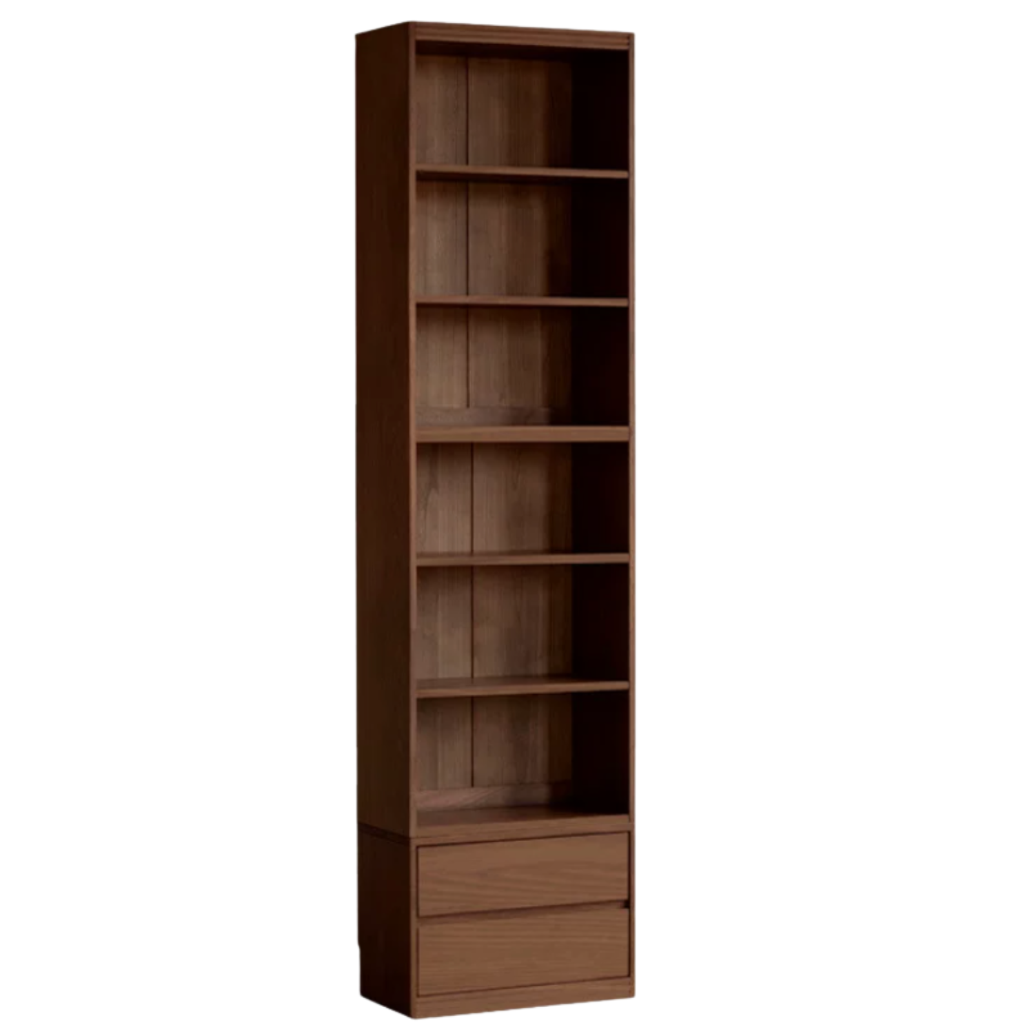 Black Walnut, Oak, Ash Solid Wood Floor-Standing Bookcase with Luxury Storage Cabinet