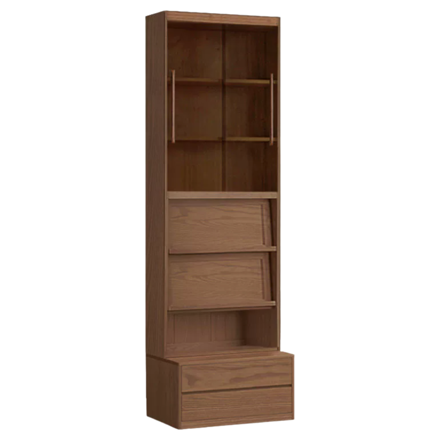 Sandalwood, Oak, Golden Pearwood, Ash Solid Wood Combination Bookcase
