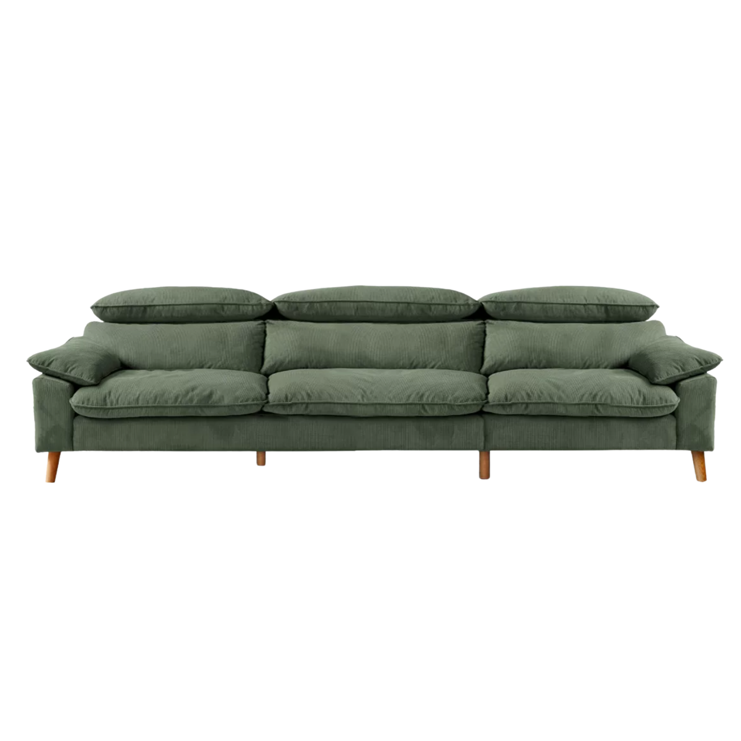 Fabric High Back Straight Sofa Modern.