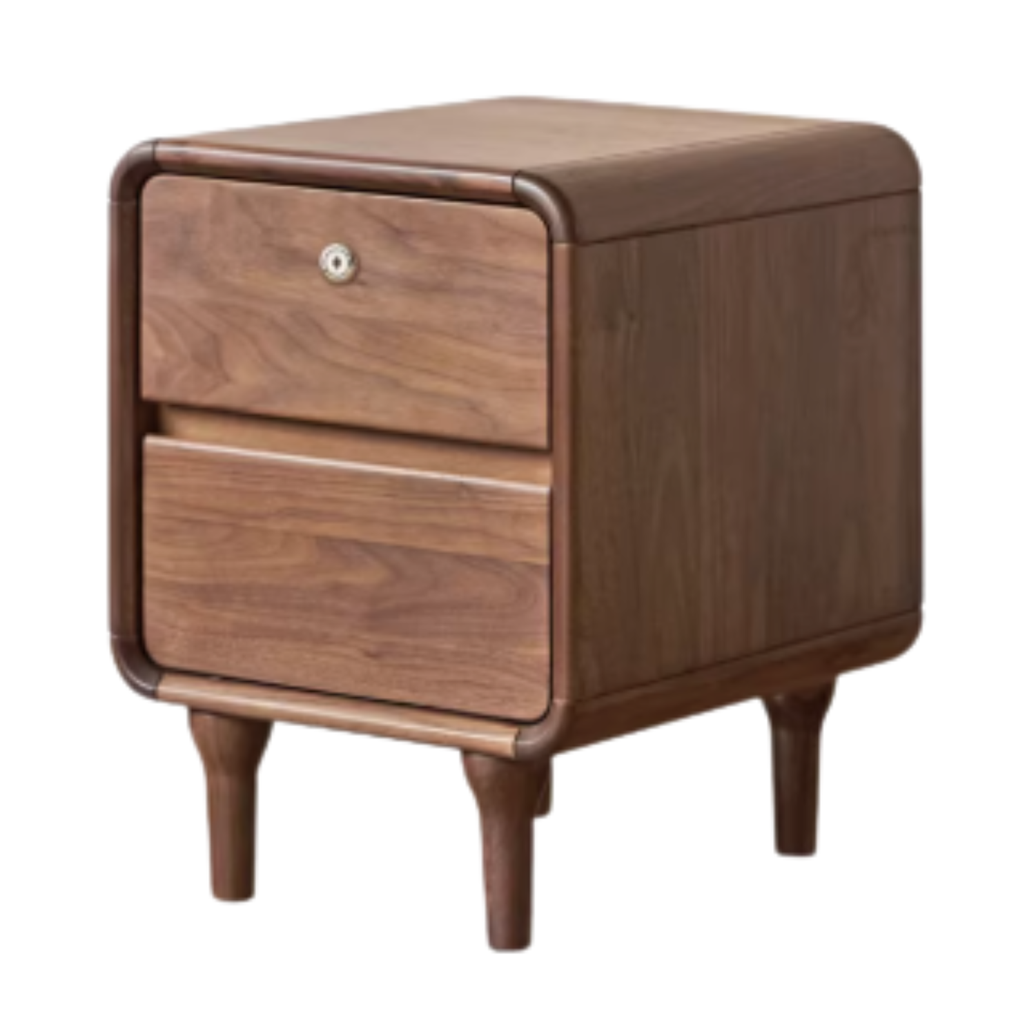 Black Walnut, Caluswood Solid Wood Minimalist Nightstand