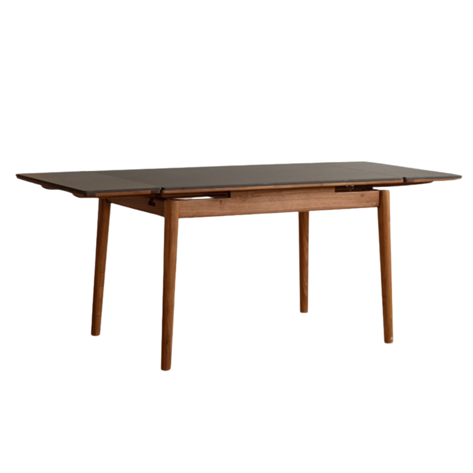 Black Walnut Solid Wood Rock Plate Foldable Dining Table