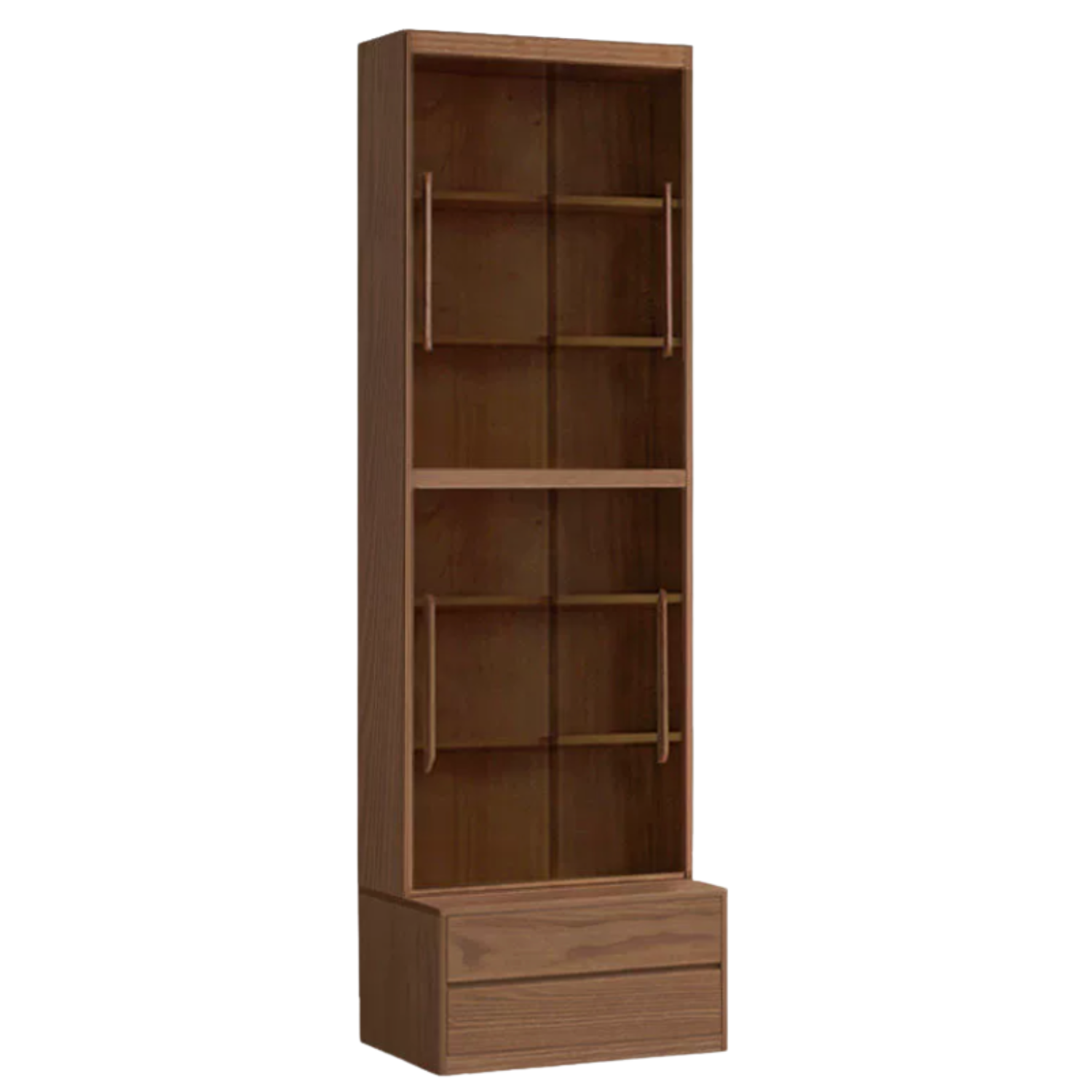 Sandalwood, Oak, Golden Pearwood, Ash Solid Wood Combination Bookcase
