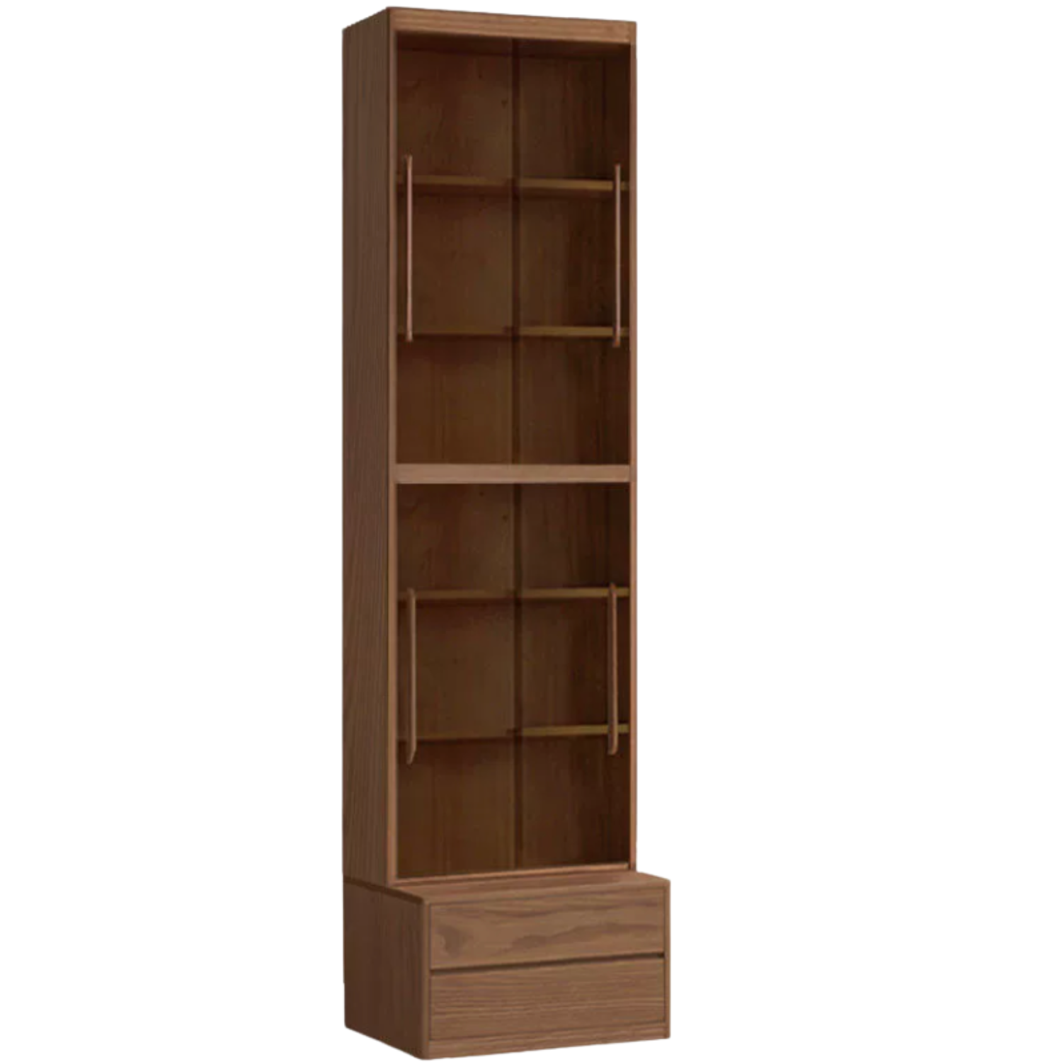 Sandalwood, Oak, Golden Pearwood, Ash Solid Wood Combination Bookcase