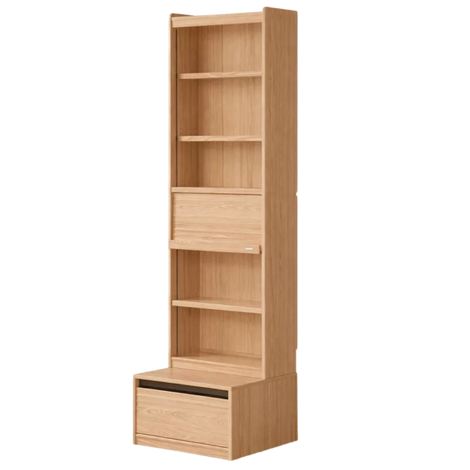 Oak, Ash Solid Wood Bookshelf with Integrated Booth Seating