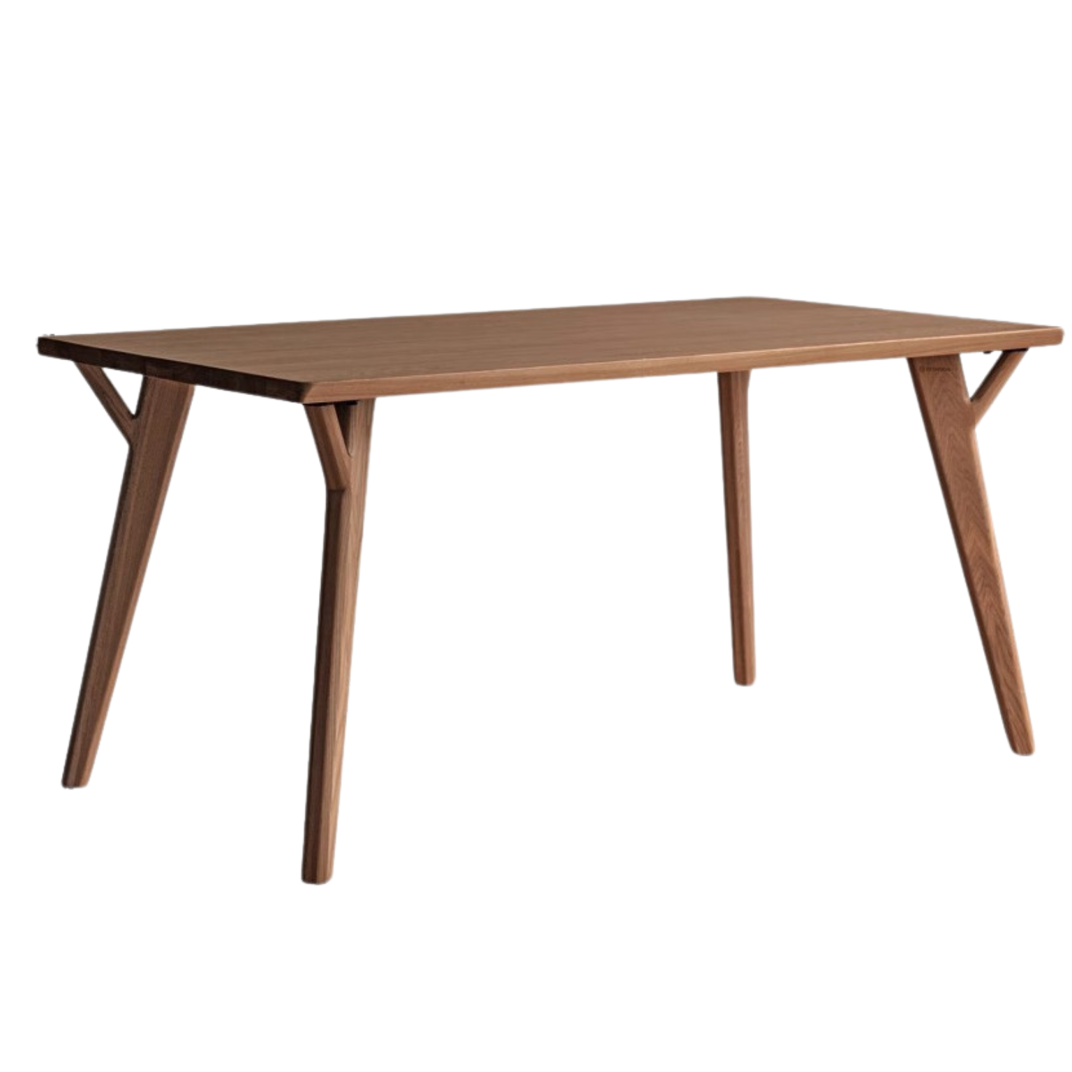 Ash Solid wood dining table rectangular walnut color ,