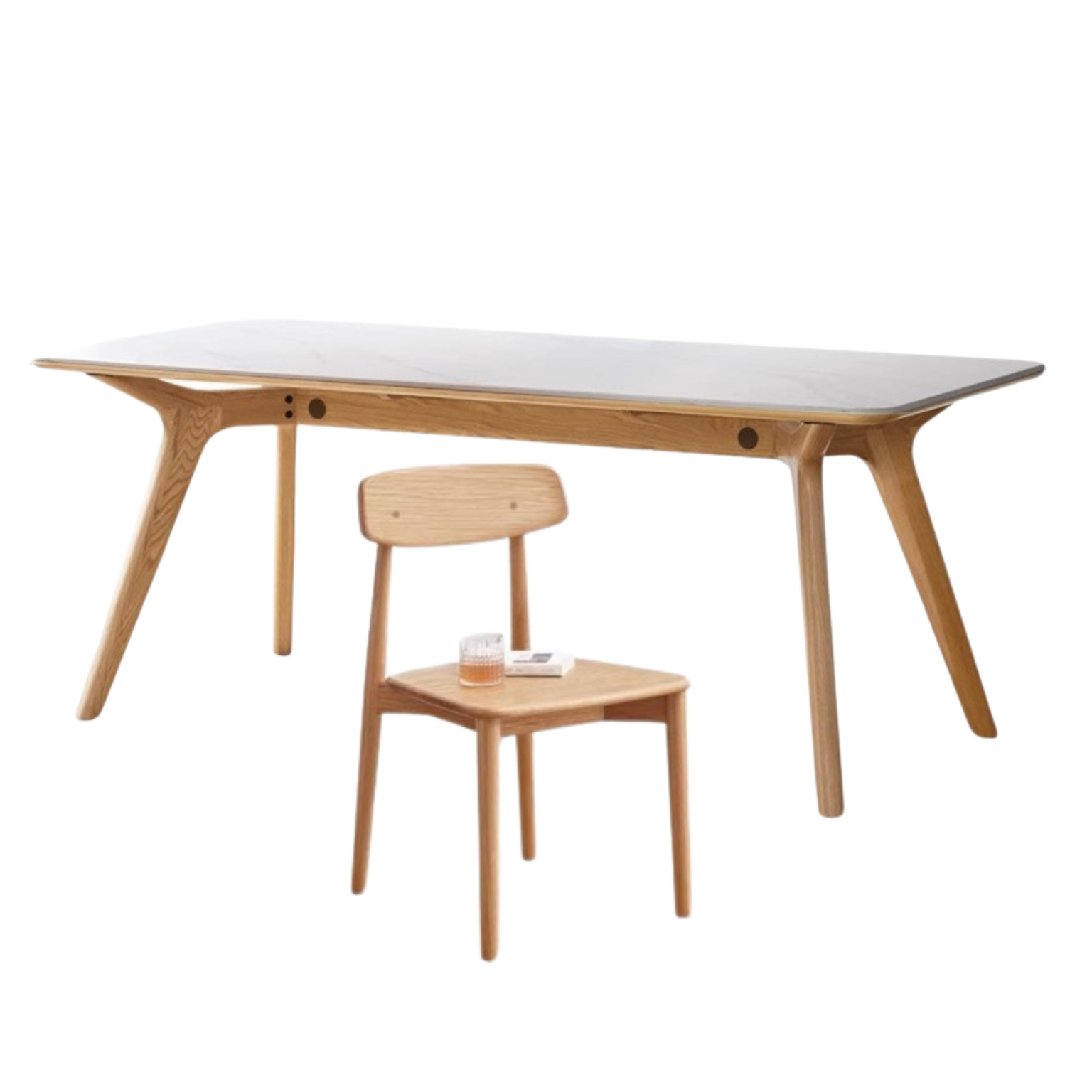 Oak Solid Wood Rock Simple Modern Dining Table