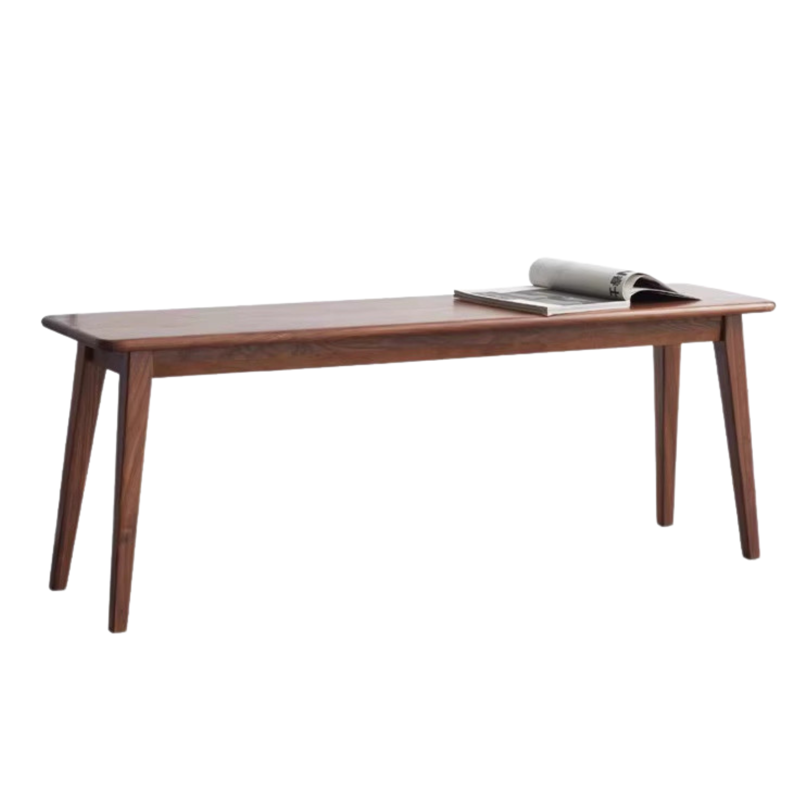 Black Walnut Solid Wood Modern Long Bench