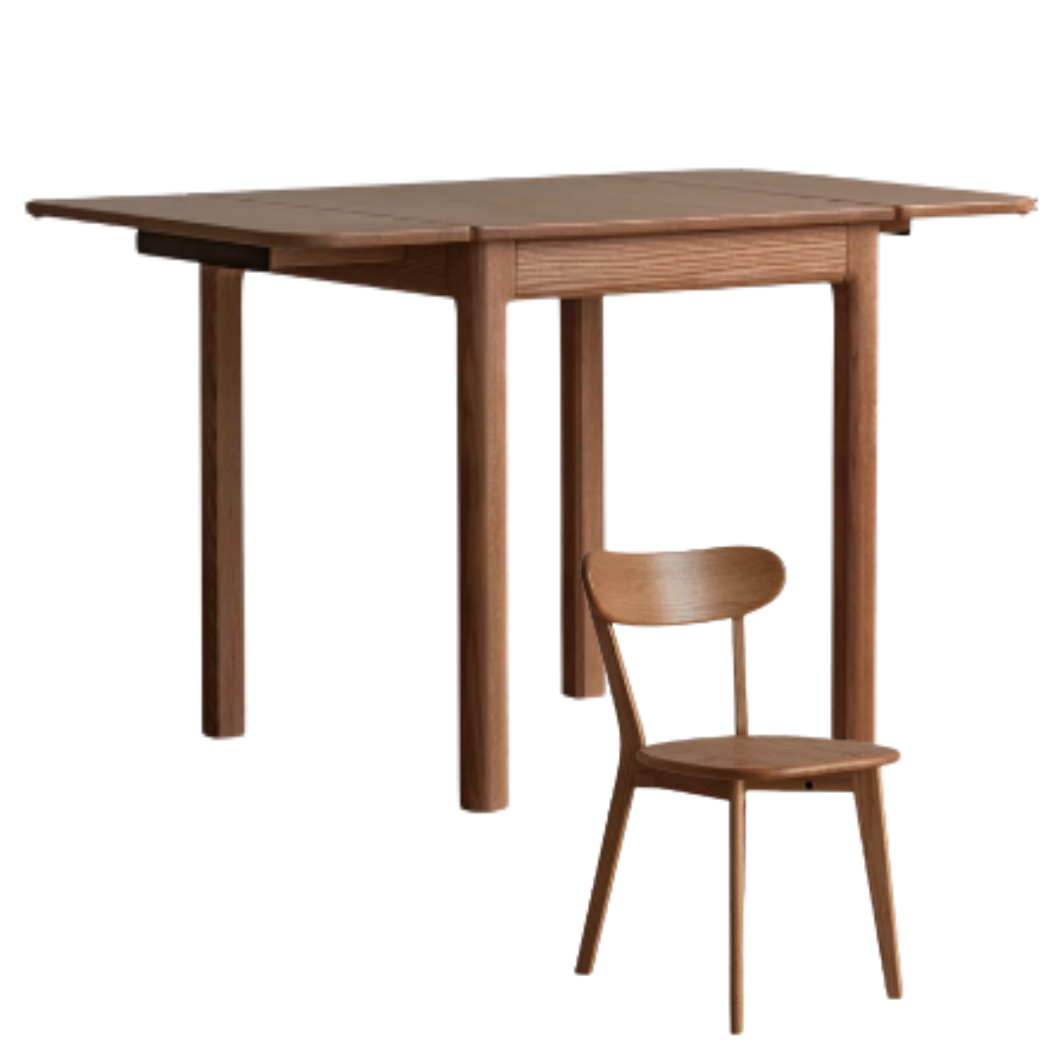 Oak solid wood folding dining table,