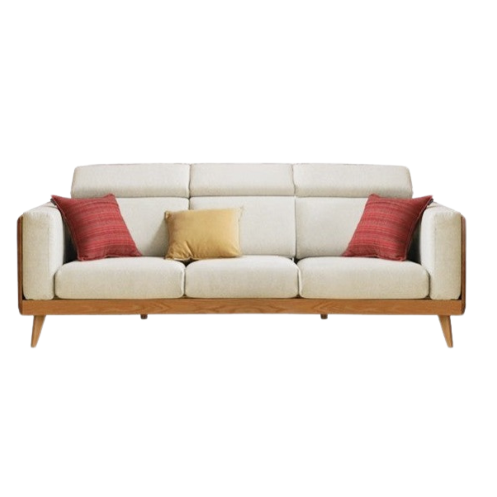 Oak solid wood modern Fabric sofa