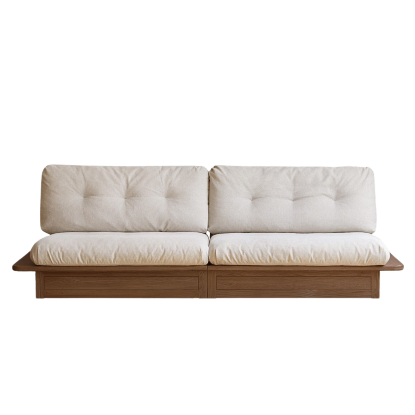 Oak solid wood sofa modern fabric sofa