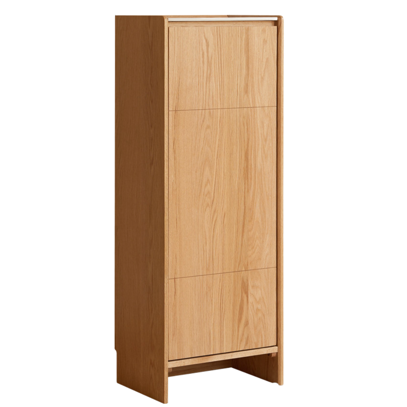 Oak solid wood rock slab storage shoe cabinet integrated