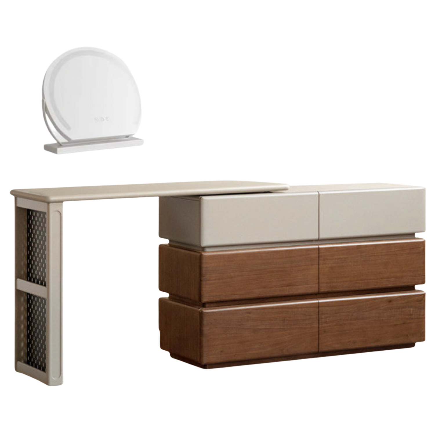 Black Walnut, Poplar Solid Wood Vanity Table Modern Italian Design