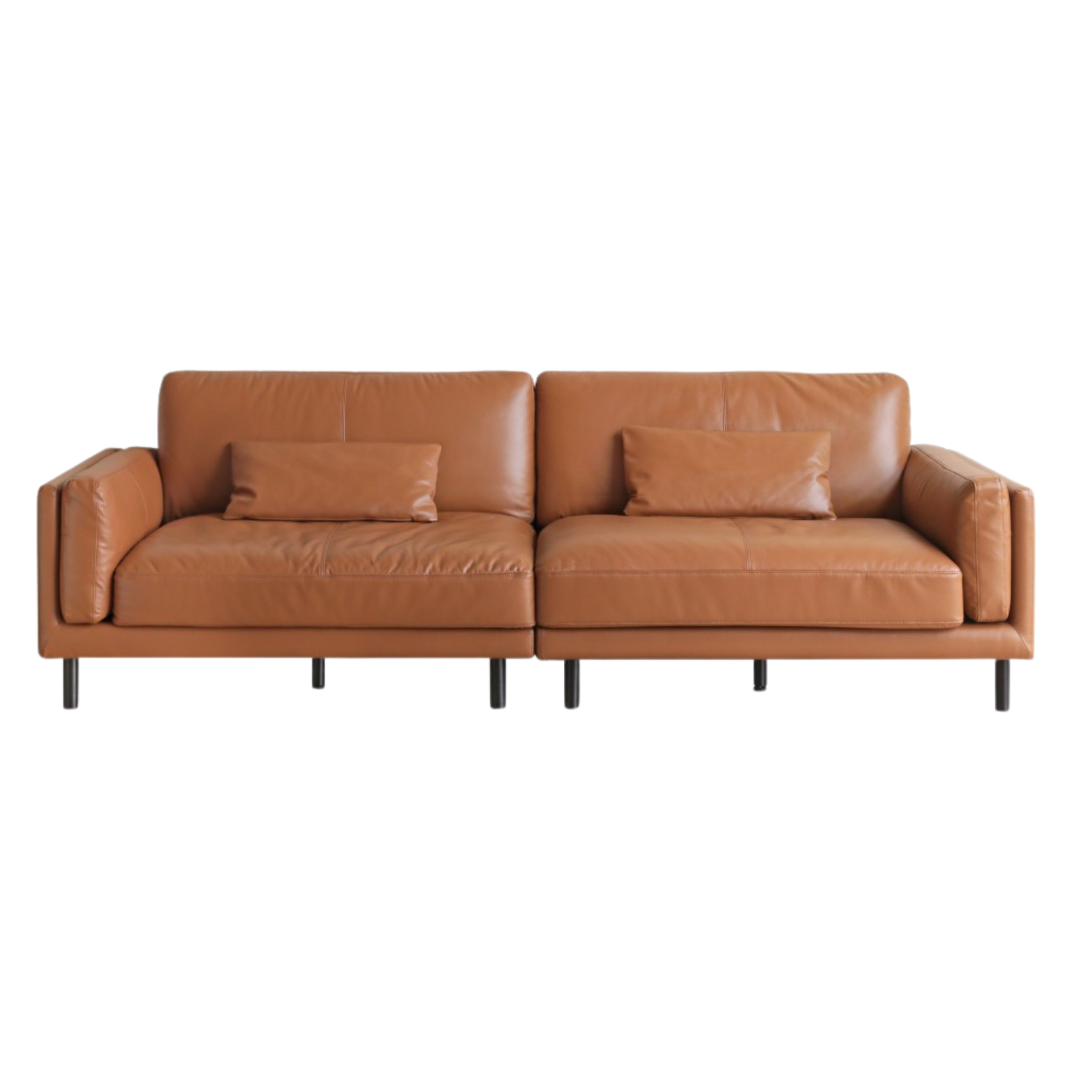 Leather Italian minimalist sofa