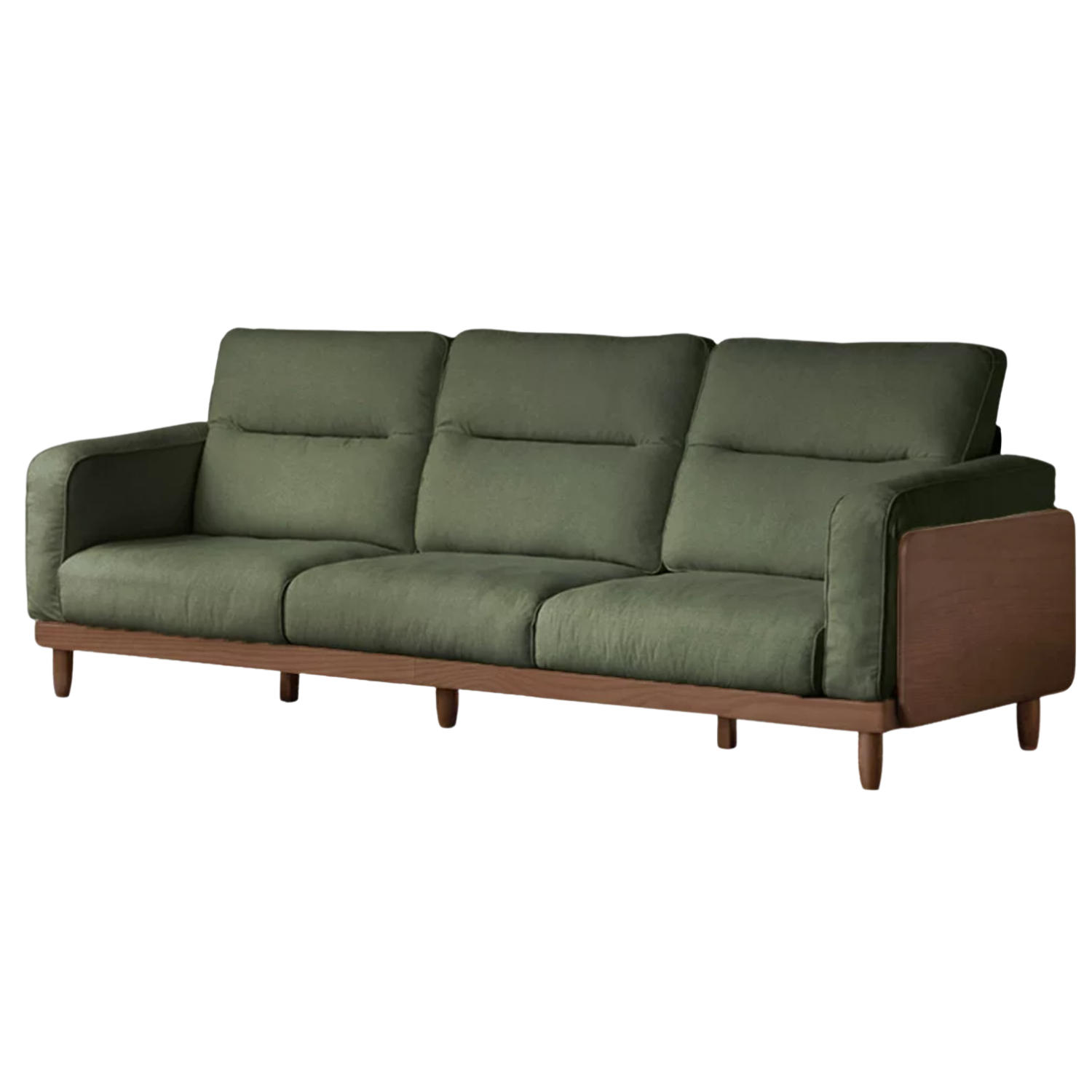 Sandalwood, Rosewood, Ash Solid Wood Genuine Leather, fabric High-Back Sofa