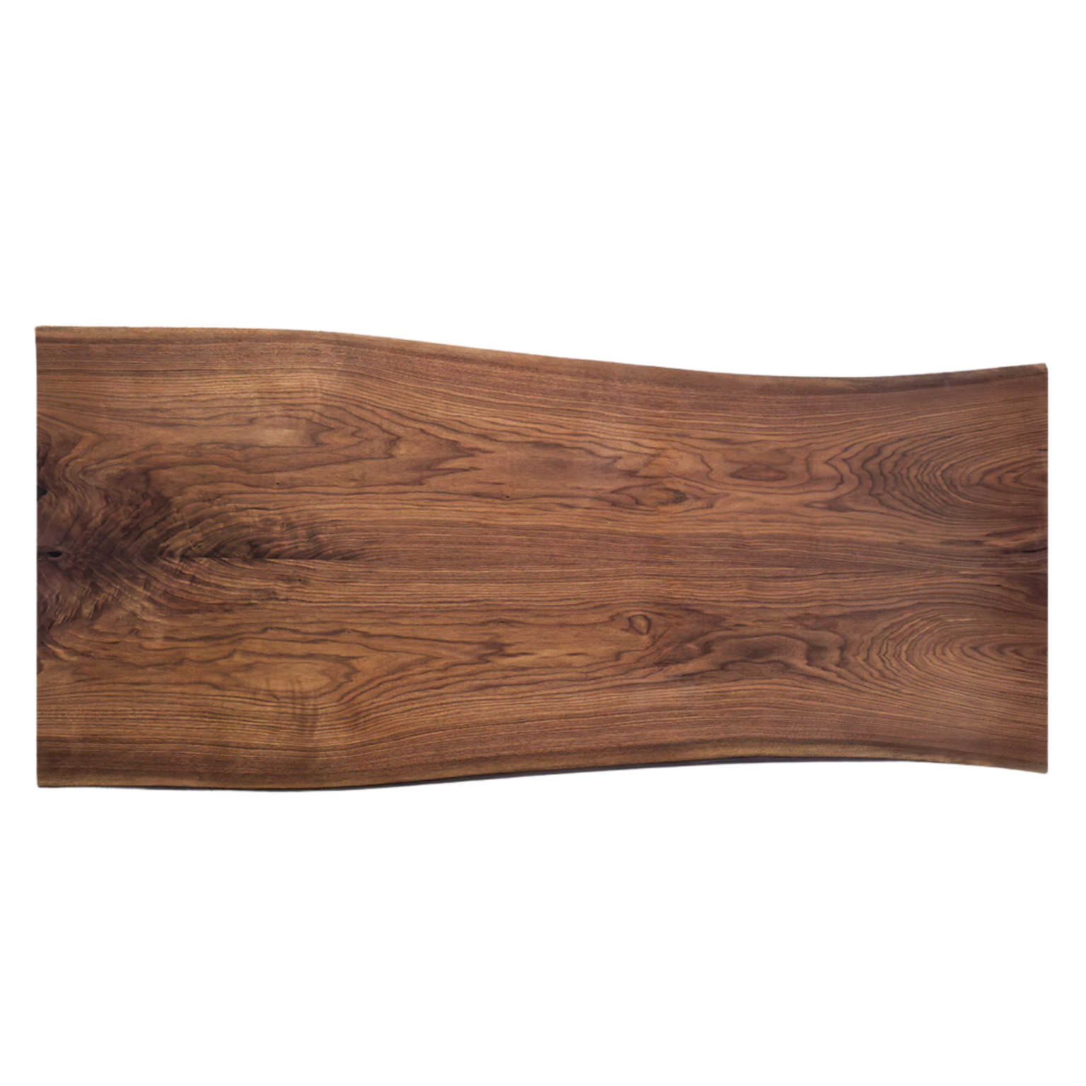 Black walnut solid wood natural edge large board dining table,