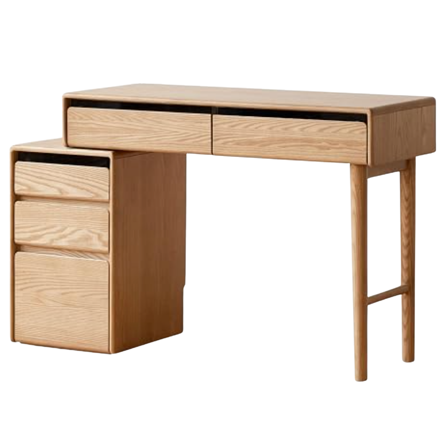Oak Solid Wood Retractable Modern Vanity Table