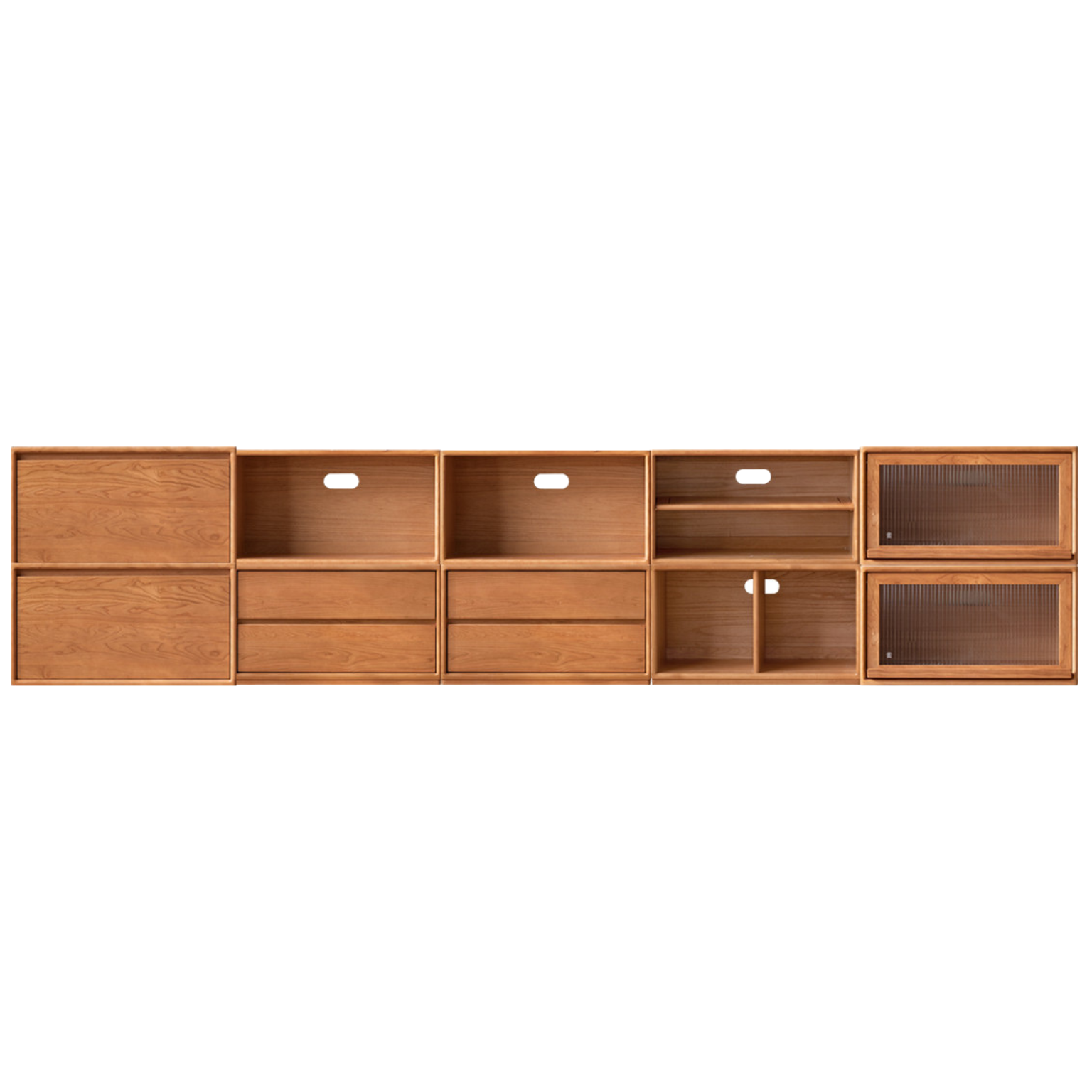 Cherry Solid wood free combination bookcase,