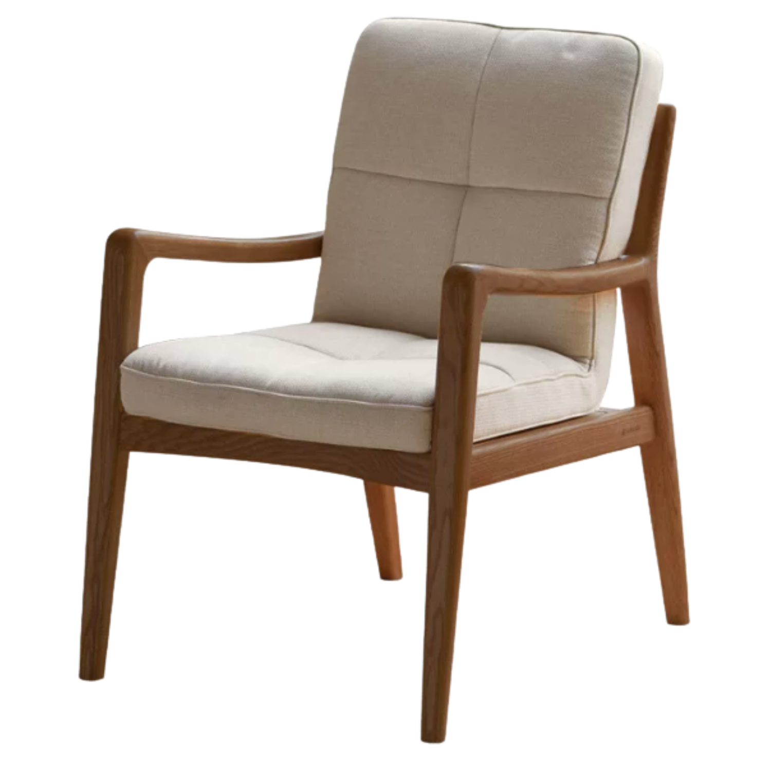 Black Walnut, Oak Solid Wood Modern and Simple Armchair