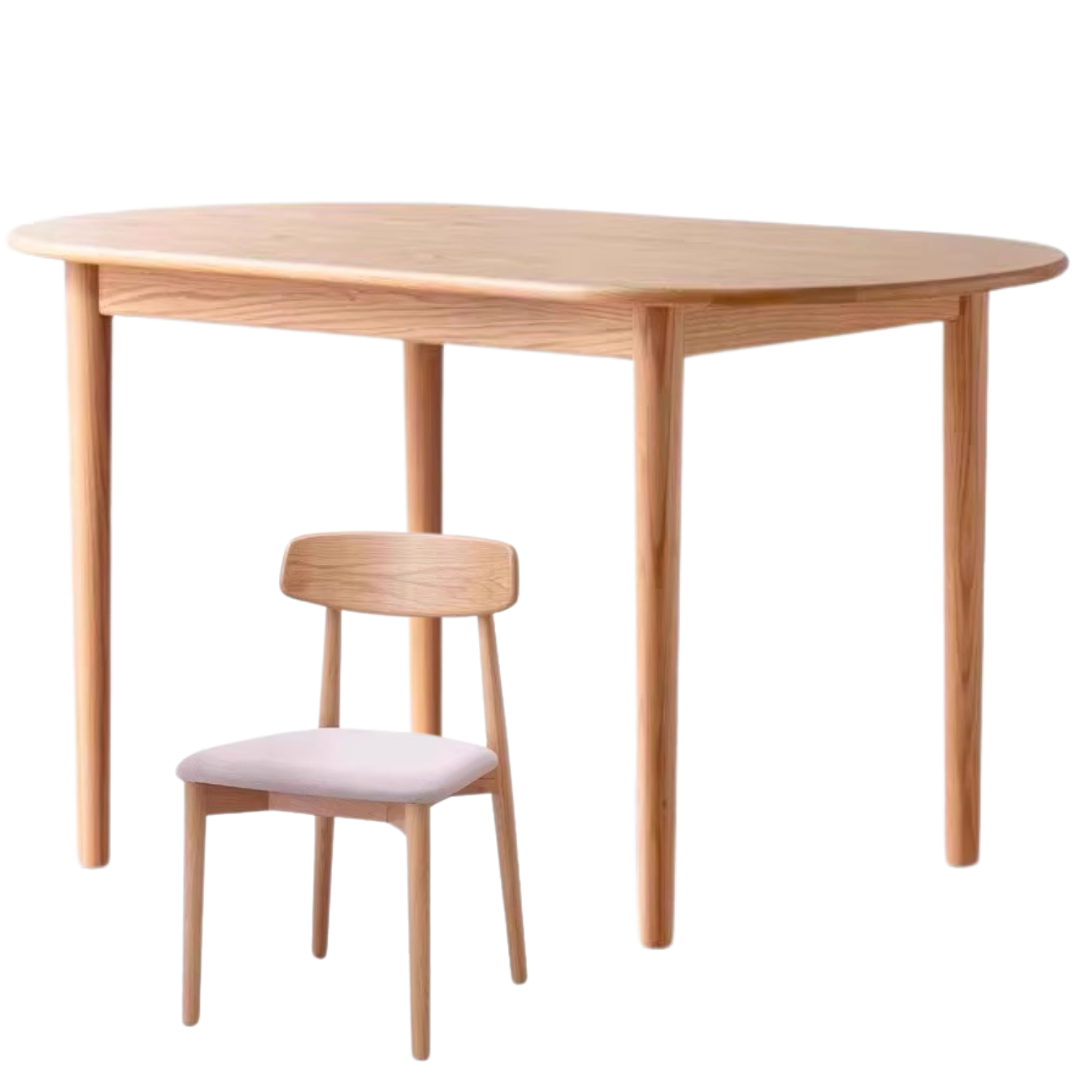 Oak Solid wood dining table modern oval ,