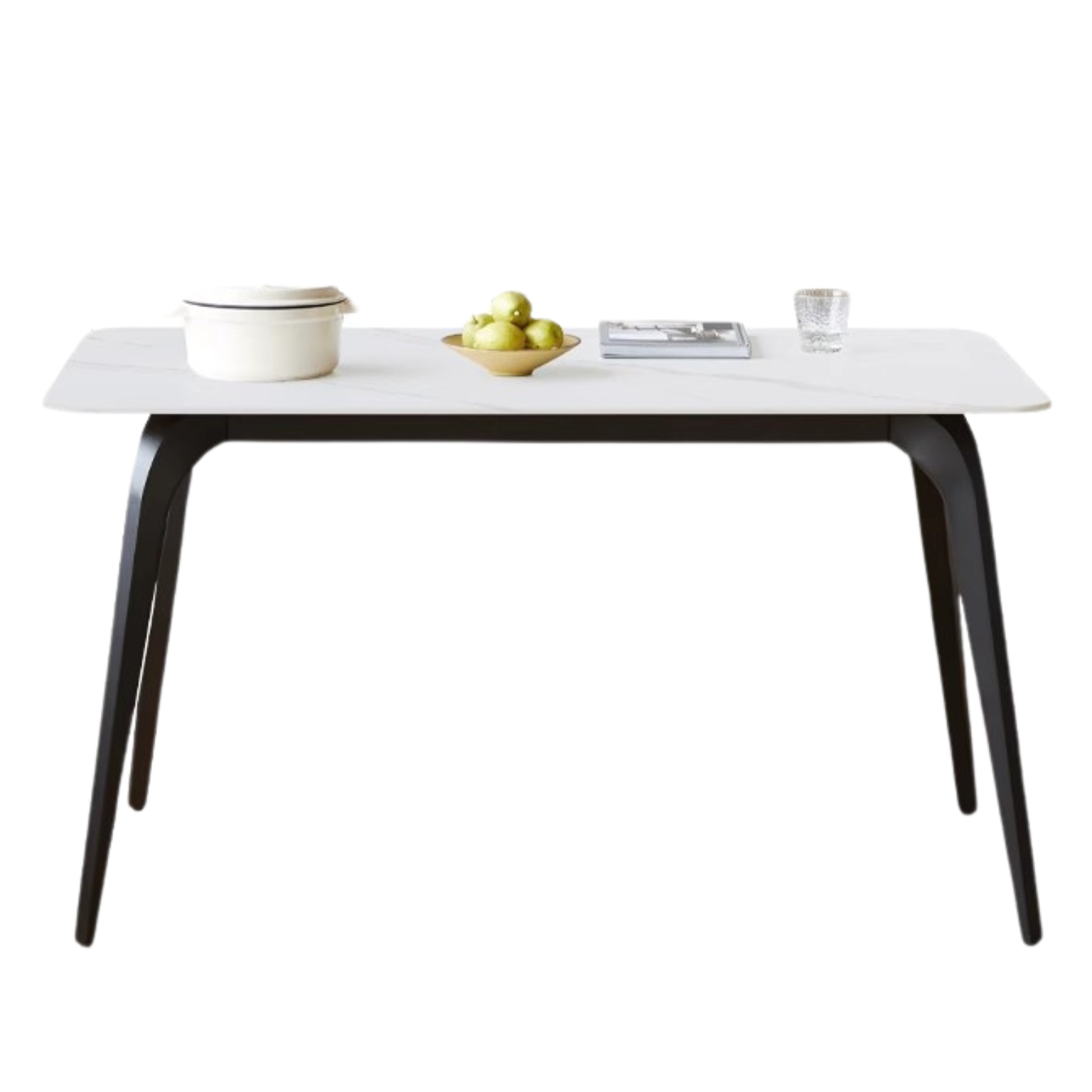 Solid wood slate dining table iron Italian style ,