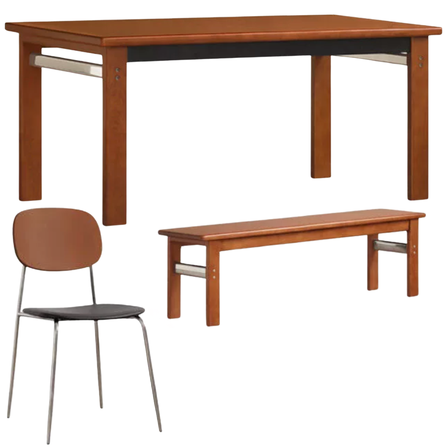 Poplar Solid Wood Bauhaus Retro Antique Style Dining Table