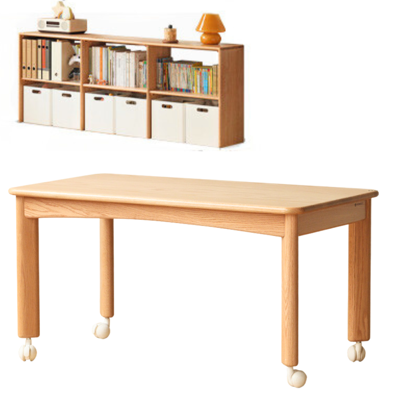 Oak solid wood Coffee Tables simple parent-child toy table: