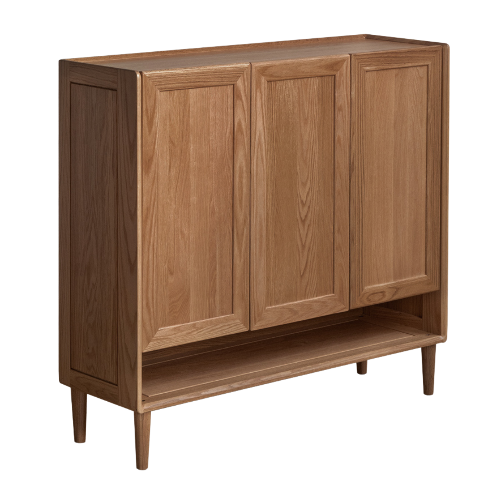 Oak Solid wood shoe cabinet, shoe changing: