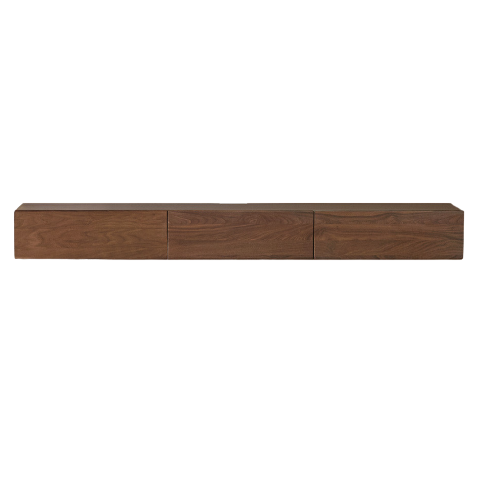 Black walnut solid wood wall-mounted suspended TV cabinet: