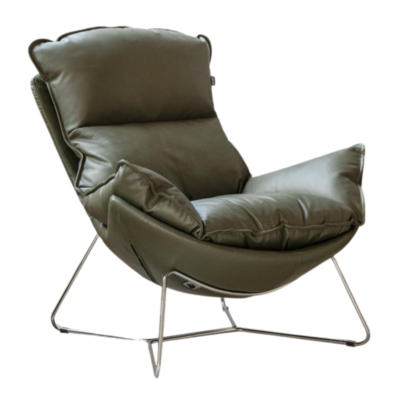 Leather modern simple snail armchair :