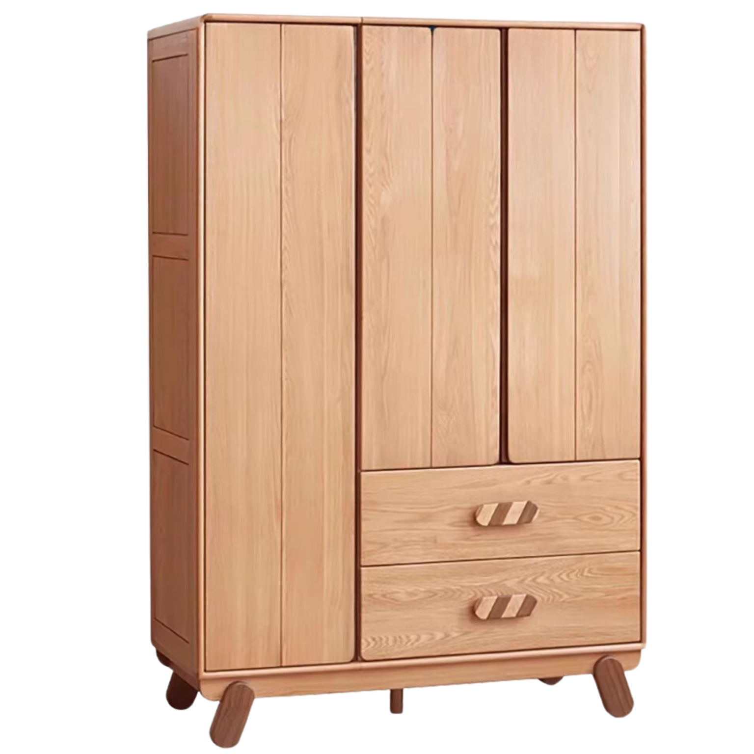 Oak Solid Wood Children's Wardrobe Modern: