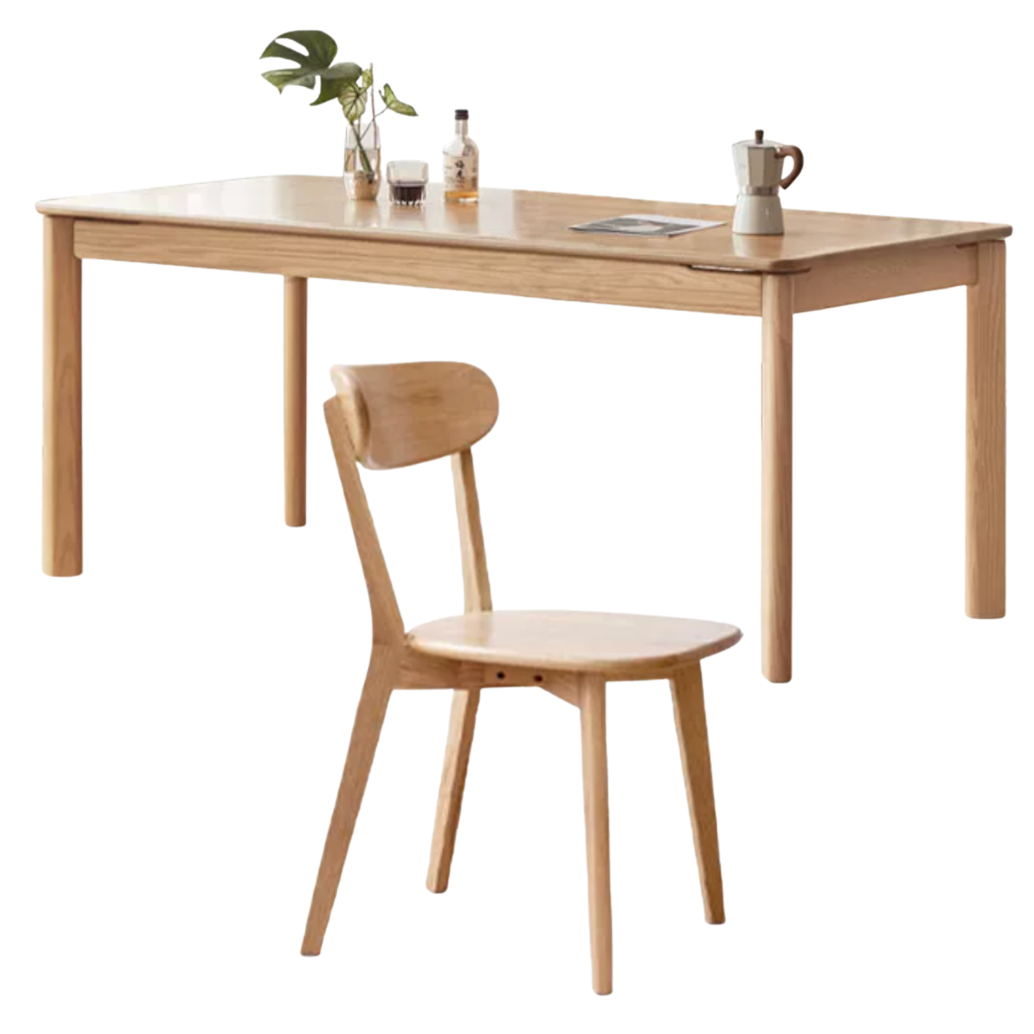 Ash, Oak Solid Wood Long Dining Table