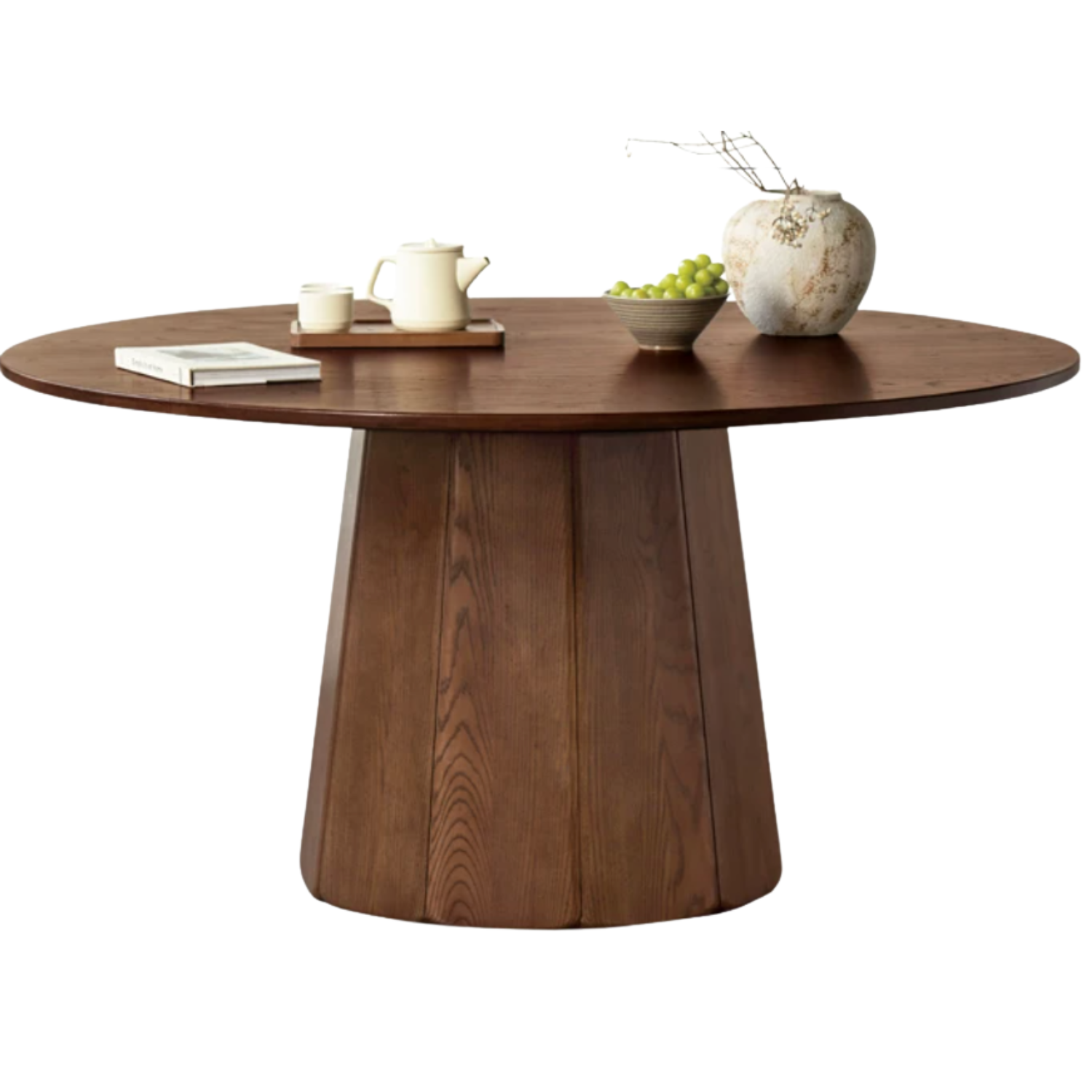 Ash, Black Walnut Solid Wood Modern Large Dining Table