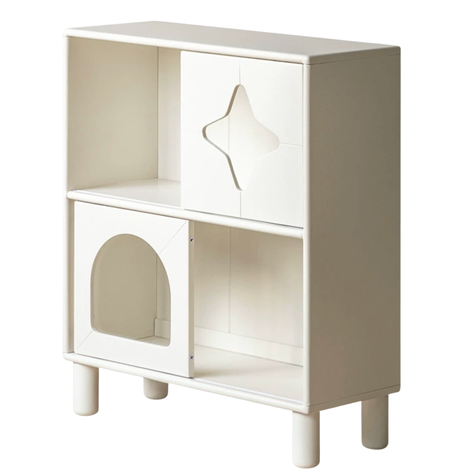 Beech, Solid Rubberwood Children's Сombination Bookcase