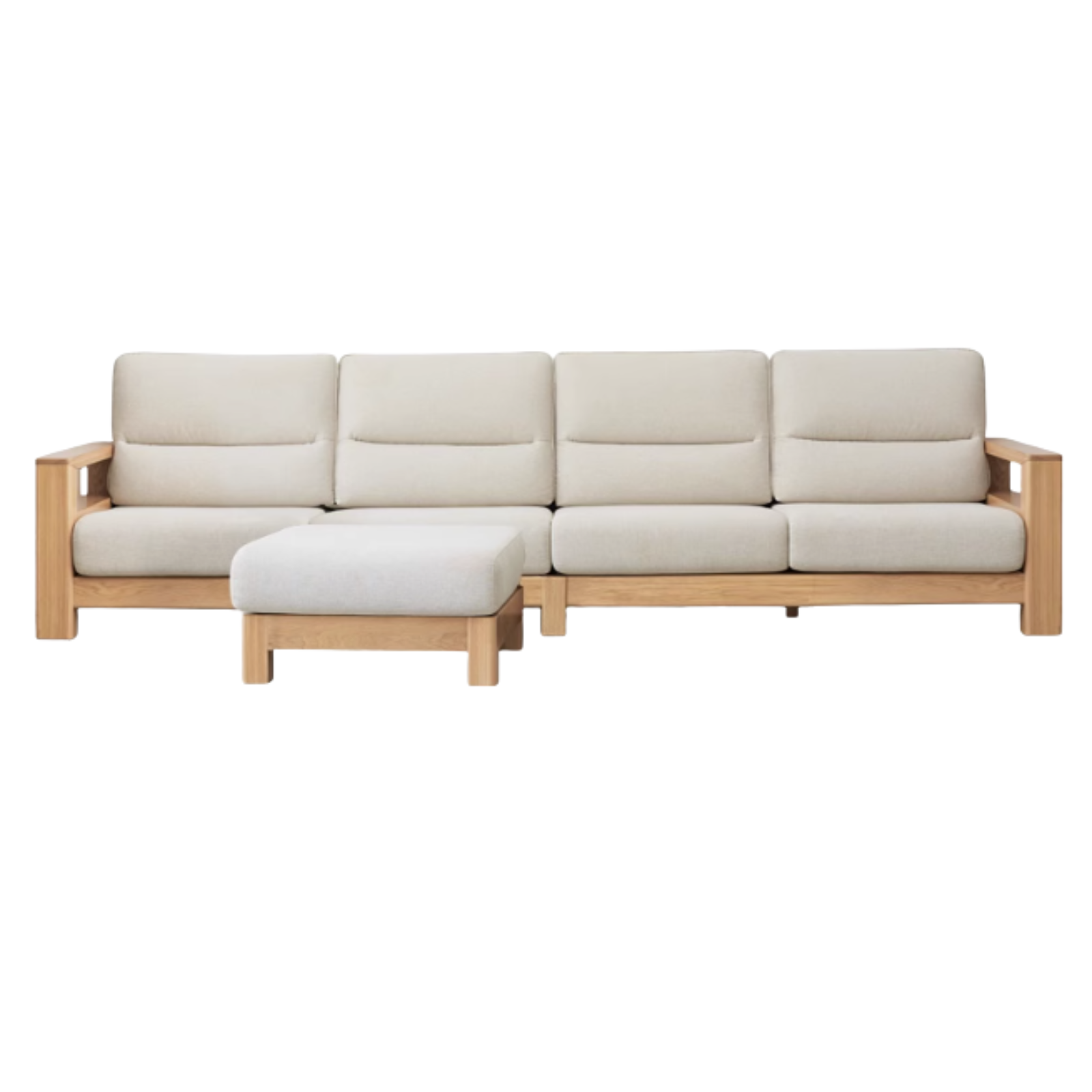 Ash Solid Wood Corner Sofa