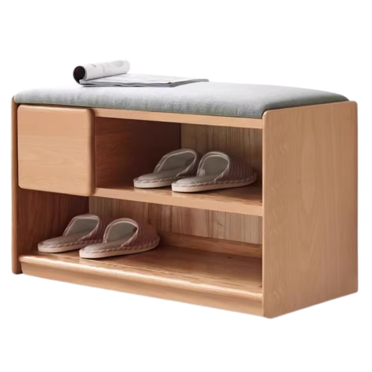 Oak Solid Wood Shoe Storage Bench