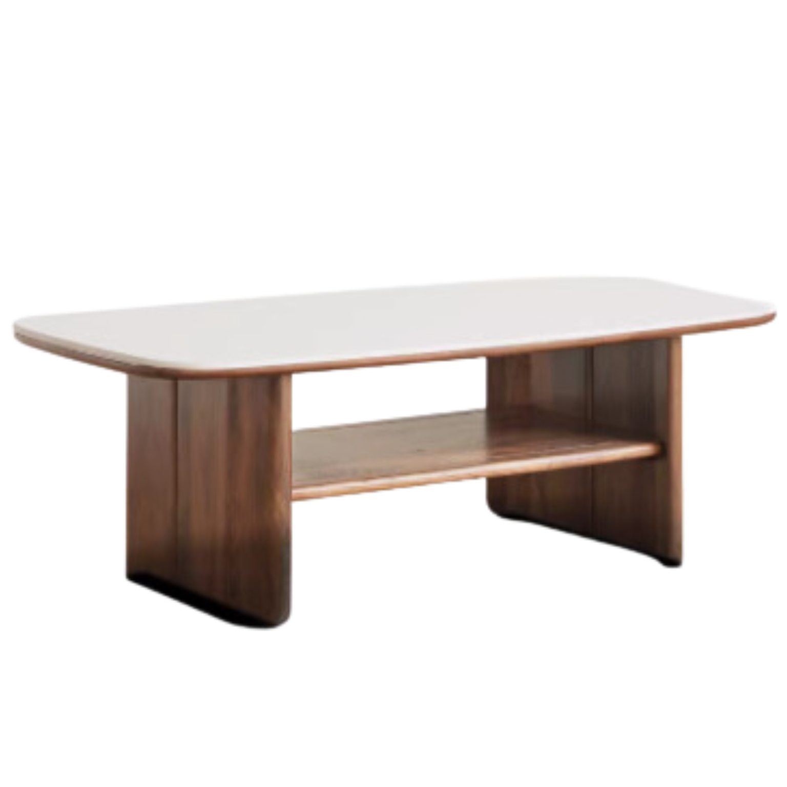 Black Walnut, Сherry Solid Wood Rock Plate Coffee Table