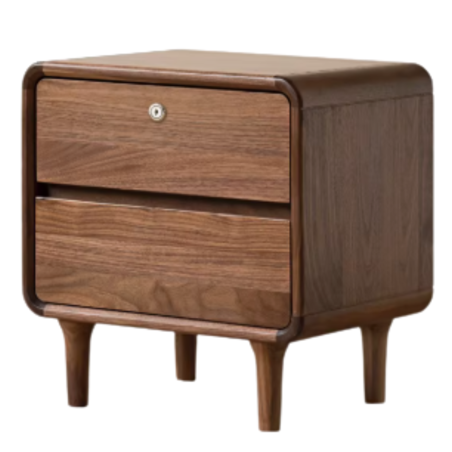 Black Walnut, Caluswood Solid Wood Minimalist Nightstand