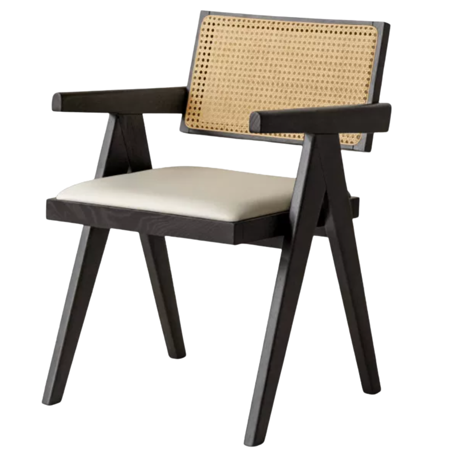 Ash, Cherry, Oak Solid Wood Rattan Smoked Chair