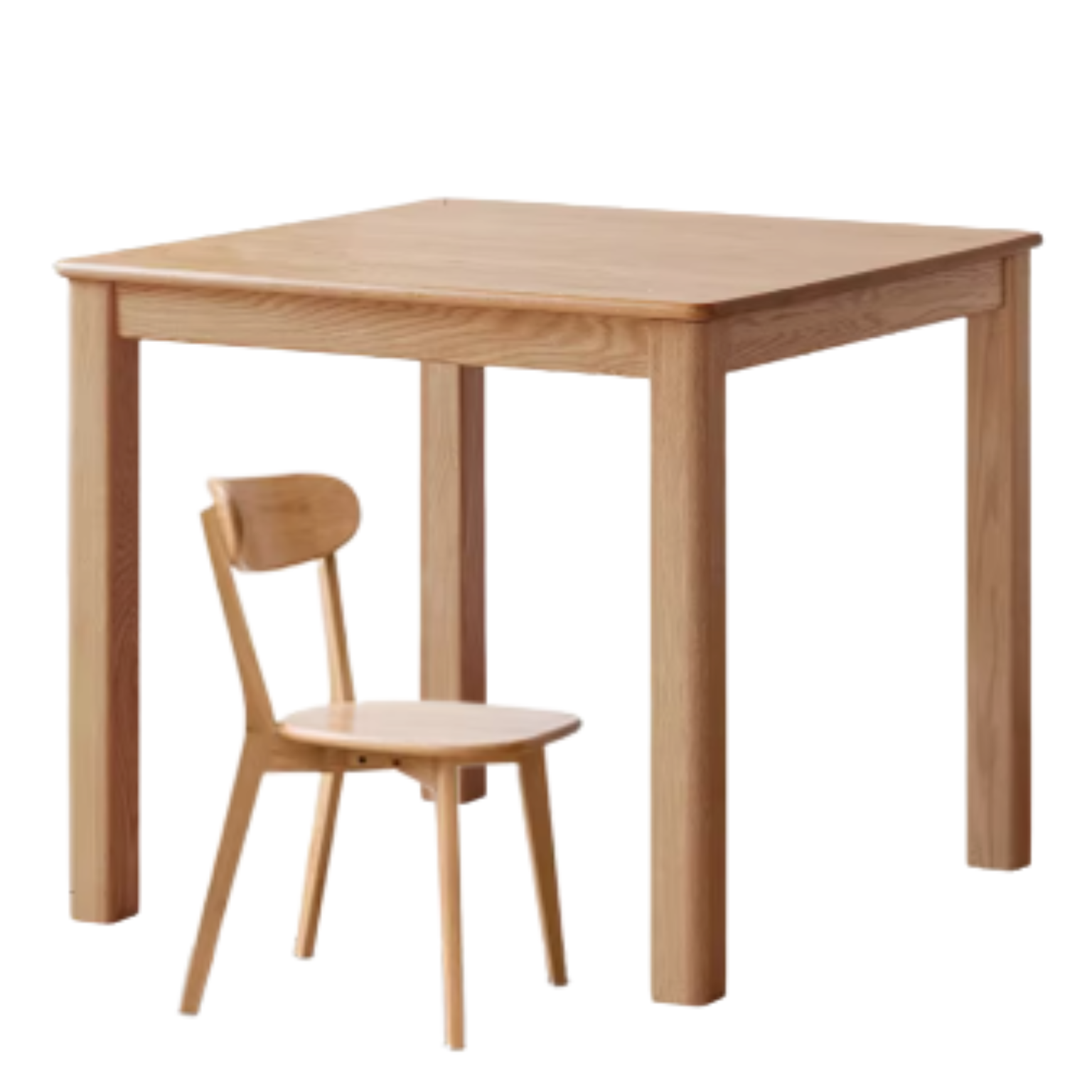 Oak solid wood square modern dining table