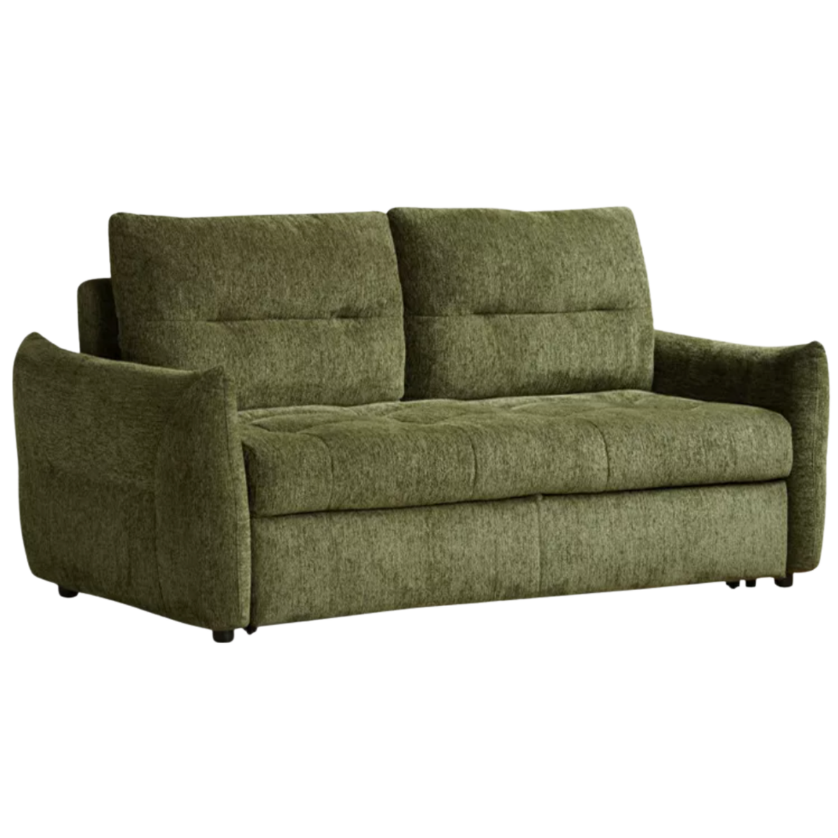 Chenille Sleeper Sofa with Pull-Out Bed Extension