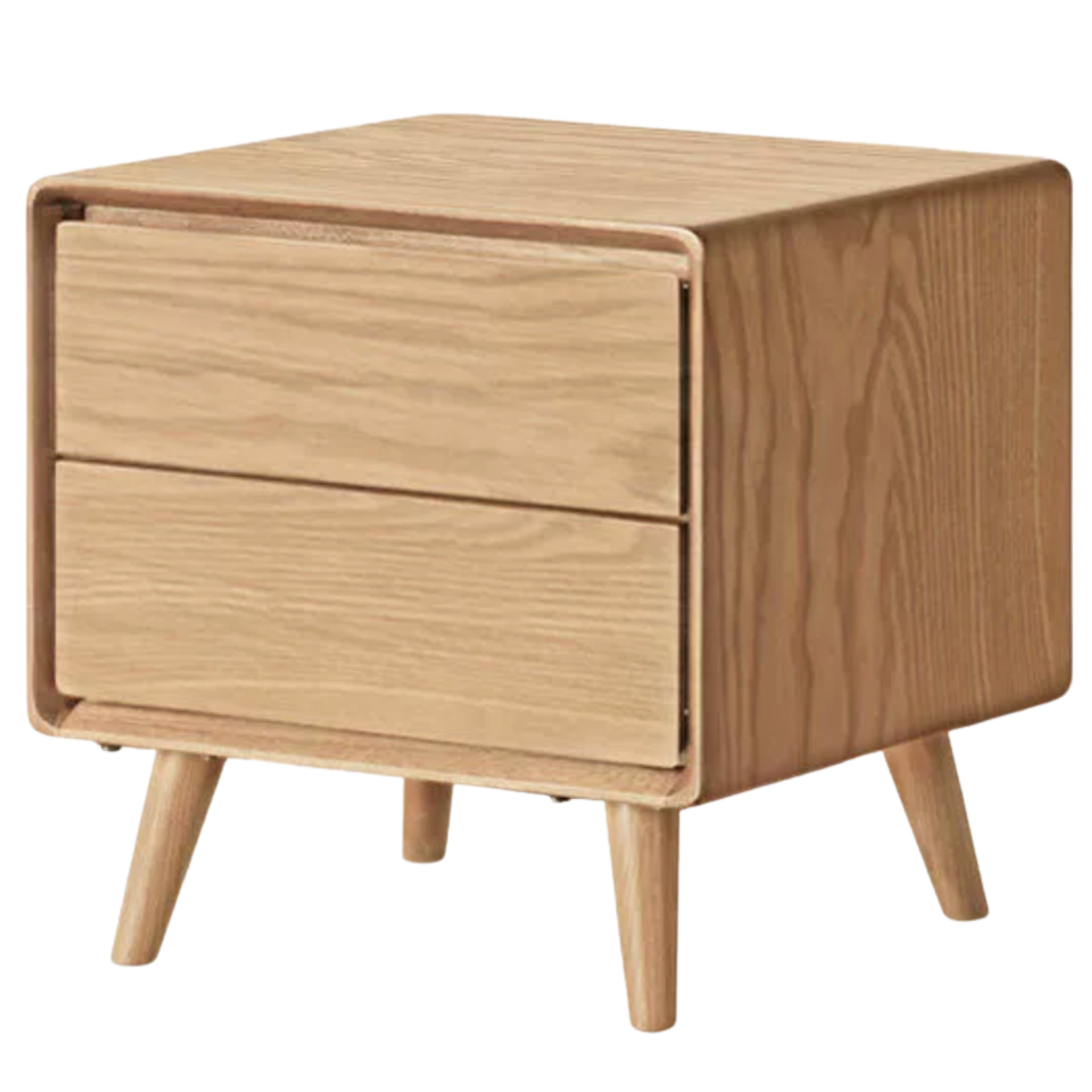 White Ash, Ash, Oak Solid Wood Modern Nightstand