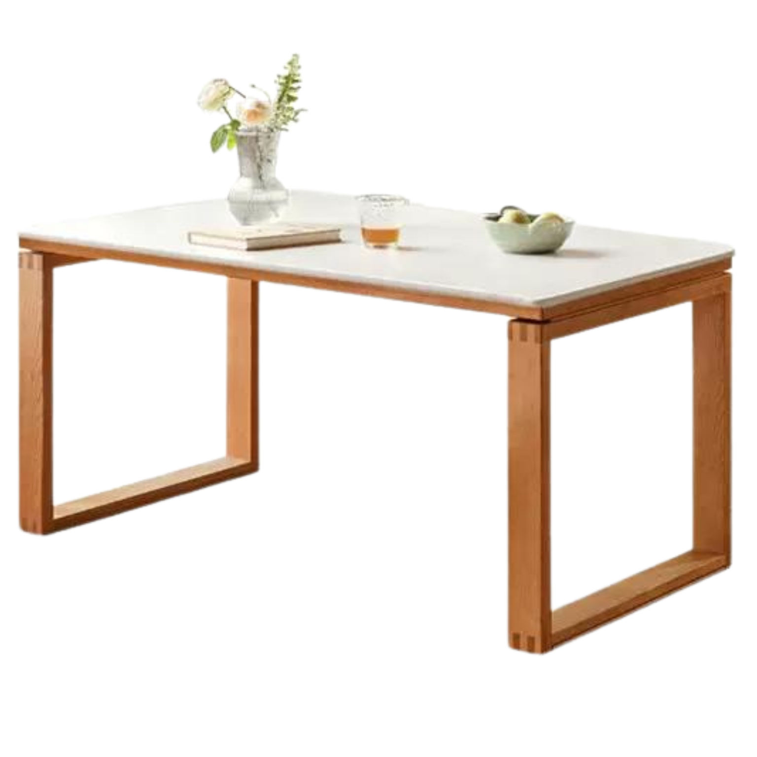 Cherry Wood Dining Table Island Table Integrated Large Board