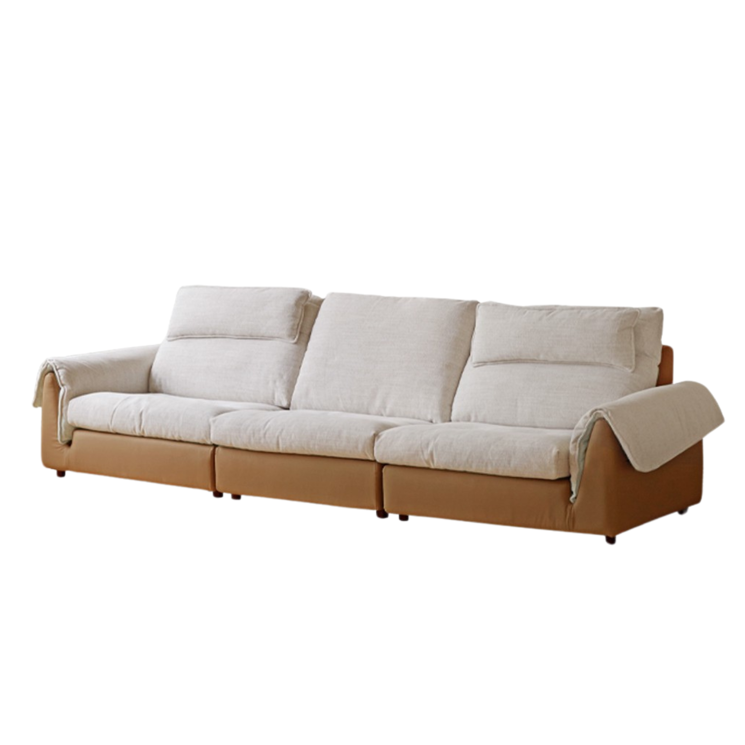 Fabric modern simple high back down sofa