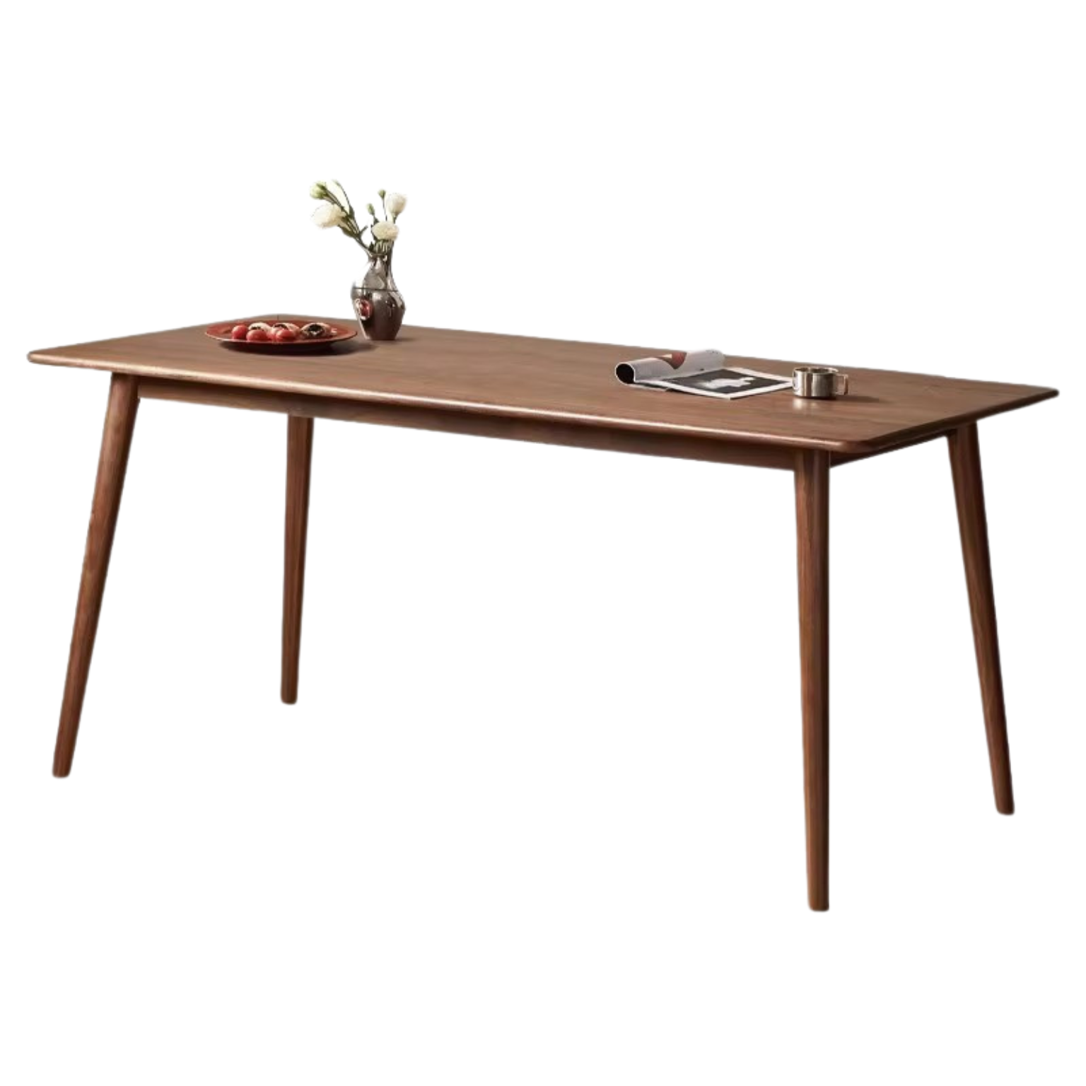 Black Walnut, Oak solid wood Walnut color dining table,