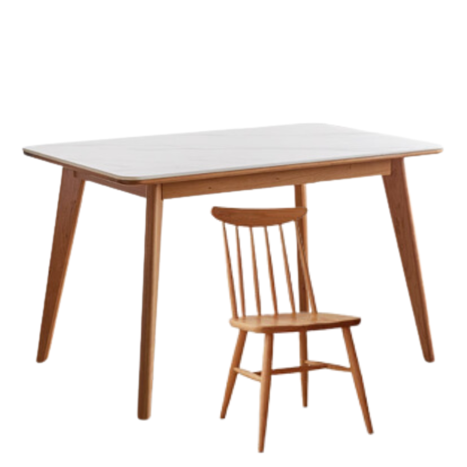 Cherry solid wood retro cherry wood rock plate dining table