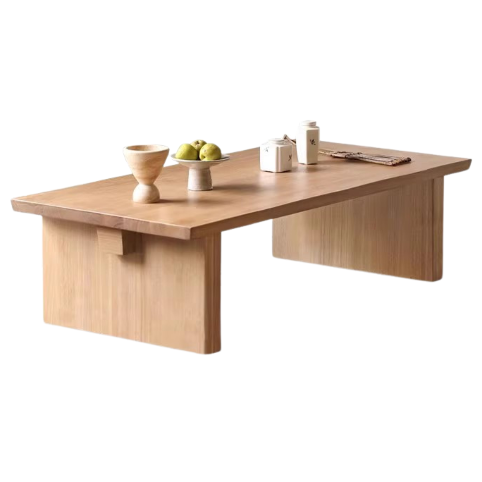 Ash, Birch, Oak solid wood minimalist square Japanese style tea table