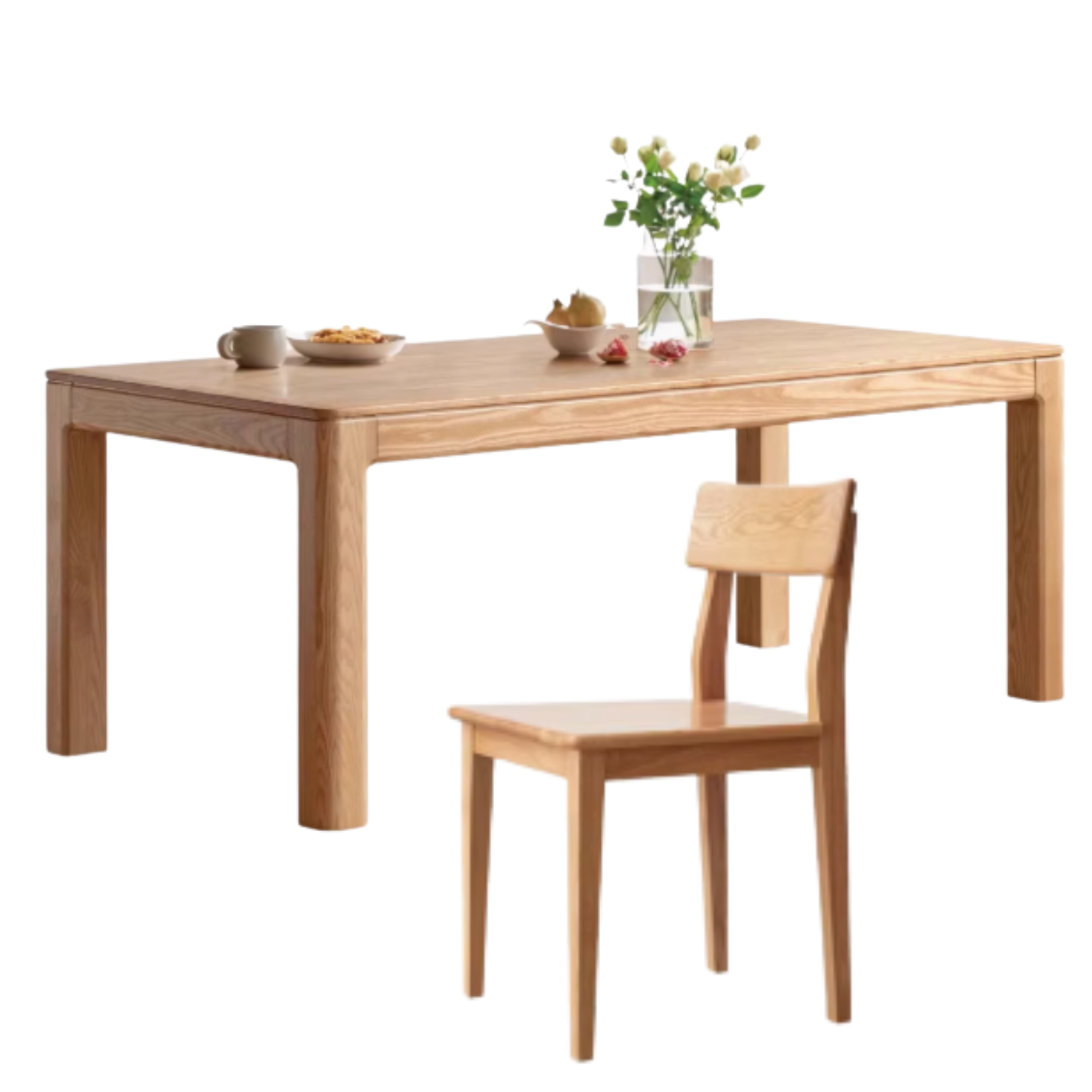 Oak, Ash Solid Wood Long Dining Table